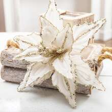 Decoración de árbol de Navidad, flor cálida y elegante, decoración clásica navideña adecuada para ventanas, puertas, paredes, Día de San Valentín, regalo - Multicolor - Ver 4