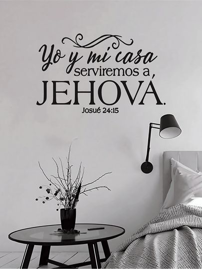 1pc Spanish Bible Verse PVC Home Decoration Stickers For Living Room, Bedroom, Study Room, Porch, Kitchen, Window, Mirror, Stickers, Wall Decal, Vinyl Decal For Home Decorations, Spring Decoration Items Refresh Your Home, Festival Decoration Stickers Gifts Birthday Graduation