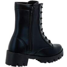 WOMEN'S MILITARY BLOGGER BOOT WITH ZIPPER - màu đen - Xem 2