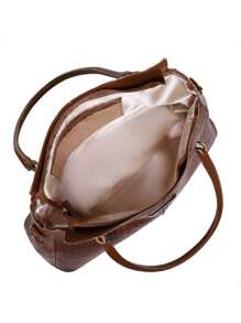 KIT OF WOMEN'S CROSSBODY SIDE AND HAND BAG WITH CARD HOLDER, CREDITS AND DOCUMENTS NEW - 駝色 - 查看 6