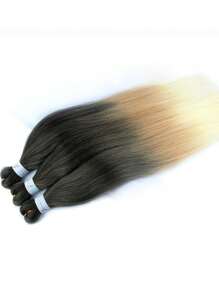 1PC Tóc tết bện Ombre dài 26 inch bằng sợi tổng hợp, cài nước nóng, chuyên nghiệp, kết cấu tóc tổng hợp Yaki mềm mại (1B/27/613) - Hai tông màu - Xem 4