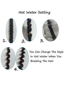 1PC Tóc tết bện Ombre dài 26 inch bằng sợi tổng hợp, cài nước nóng, chuyên nghiệp, kết cấu tóc tổng hợp Yaki mềm mại (1B/27/613) - Hai tông màu - Xem 6