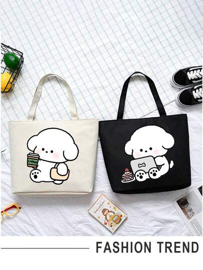 1 pezzo Borsa a tracolla in tela con grande capacità, semplice, per ufficio, lavoro, pendolarismo, uso quotidiano e studenti, nuova collezione 2024