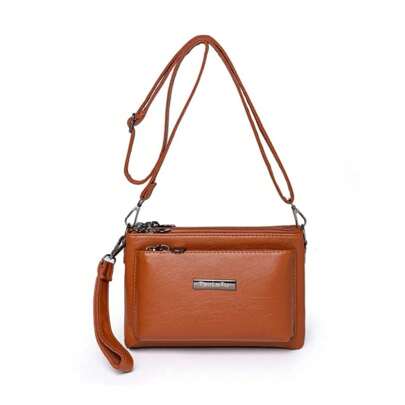 Alwy Bolsa Moderna Transversal Feminina Estilo Carteira + Alça De Mão  4bolsos Luxo Versatil