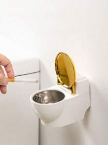 1pc Toilet-vormige asbak met deksel, modieuze overdekte asbak, toilet-asbak beste geschenken