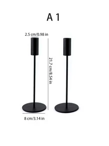 Europejski Retro Czarny Metalowy Świecznik Zestaw 6, Odpowiedni Na Wesela, Przyjęcia, Romantyczne Kolacje, Festiwale, Boże Narodzenie, Bary, Przyjęcia, Dekoracje Domu Świeczniki