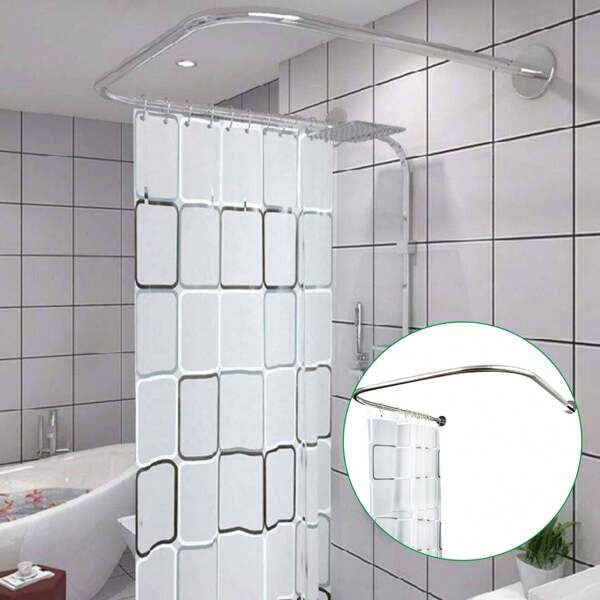 Barras de cortina de ducha, decoración de baño del hogar, accesorios de baño de verano, volver a la escuela