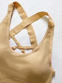 5pcs Women Sports Bras Hollow Out Racerback High Impact, Supportive Yoga Wireless Bras For Large Bust - Multicolor - View 5