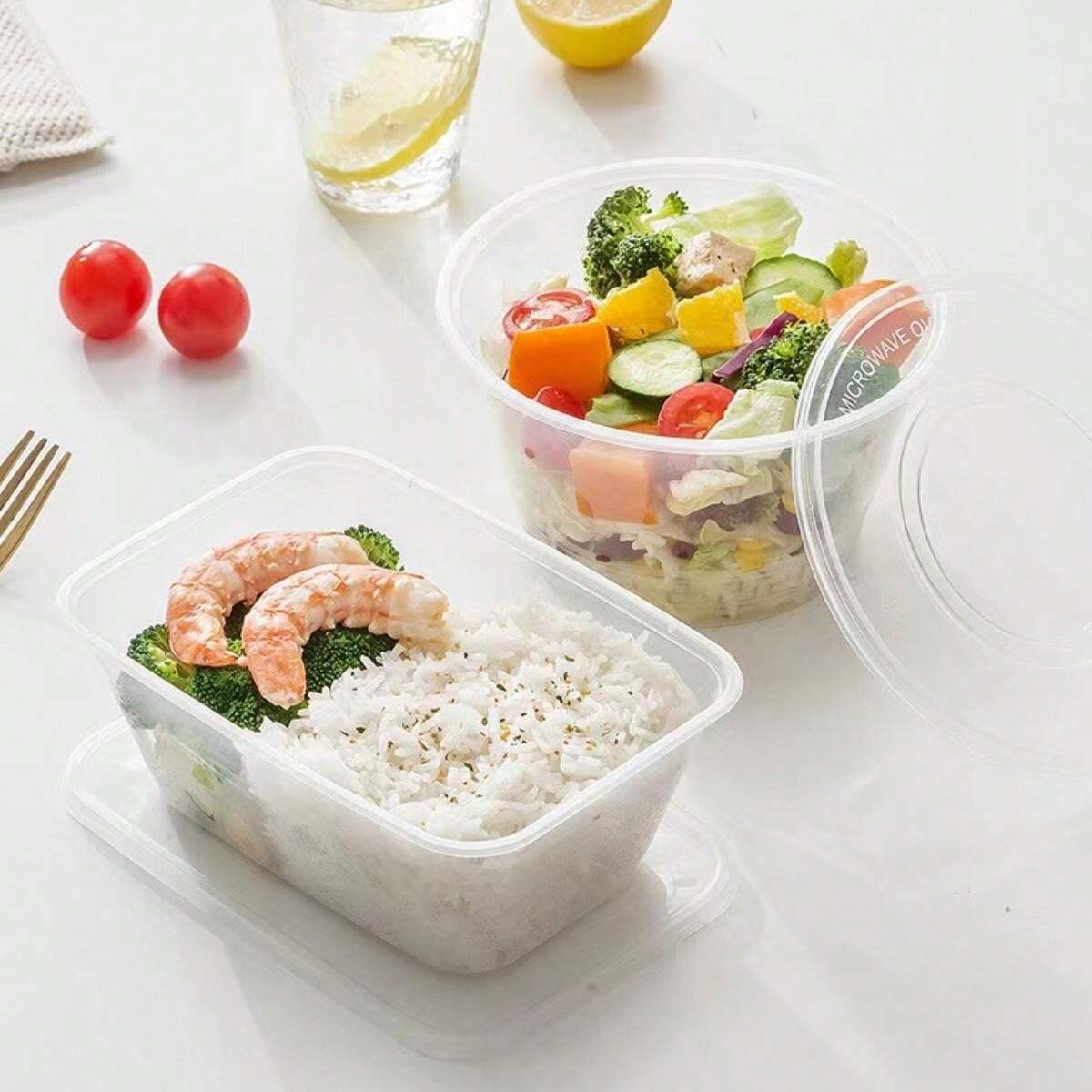 10/20/30 Pieces 1000ml36oz Disposable Plastic Food Sealing Box