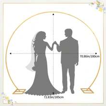 1 Set Of Round Gold Backdrop Stand - Metal Balloon Arch Set, Suitable For Birthday, Wedding, Bride Gift, Graduation, Anniversary, Baptism, Summer Theme Party, Background Decorations For Home, Valentine's Day, Halloween, Christmas, Thanksgiving,Christmas - Gold - View 15