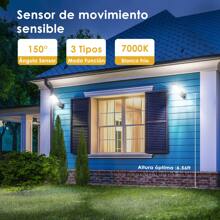 Lámpara Solar Led con Sensor de Movimiento con Paneles Solares, 108 COB Brillantes ip65 a Prueba de Agua con Cable de 5 Metros, Lámpara de Pared Solar Dividida Que Puede Almacenar Energía Eléctrica, con 3 Modos de Iluminación Aptos para Jardín, Exterior, Pasillo de Patio