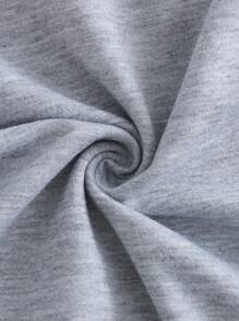 Young Girl Bowknot Print Sweatshirt Crewneck Long Sleeve T-Shirts For Girl Casual Comfy Fall Fashion Outfits Clothes - Grey - View 4