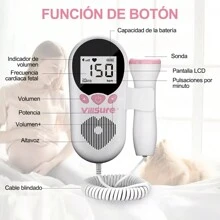 Monitor Ultrasonido Portátil Doppler Fetal para Escuchar los latidos de tu Bebe durante el Emabarazo - Blanco - Ver 4
