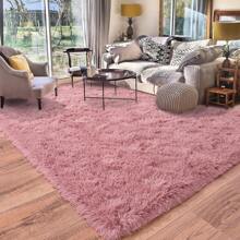 Soft Shag Rugs For Bedroom, Blush Fluffy Shaggy Rugs For Living Room, Luxury Modern Plush Carpet Girls Boys Room Dorm Indoor Home Decor, Upgrade Non-Slip - 臉紅 - 查看 5