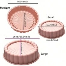 1pc, Deluxe Silicone Cake Mold - Easy-Release Non-Stick Surface, Versatile Multifunctional Design, Perfect For Baking Cakes, Pastries, And Desserts - Ideal DIY Baking Tool For Wedding, Birthday Party, And Everyday Use, Essential Kitchen Stuff And Gadgets - Multicolor - View 4