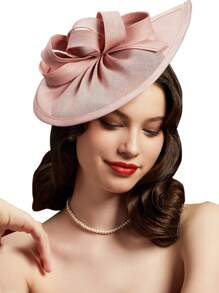 1pc Fascinators Hats Cocktail Tea Party Headwear Derby Hat Pillbox Hat For Girls And Women,Hair Accessories Mini Hat Tiny Hat Mini Cap, Gifts, Wedding - Multicolor - View 5