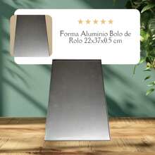 Aluminum Roll Cake Pan 22x37x0.5 Cm - 4 Piece Kit - 銀色 - 查看 1