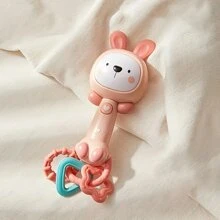 Exclusive Offer: Interactive Giraffe Rattle Stick, Baby Musical Teething Toy, Plastic Material, For 6+ Months, Chewable, Early Learning, Random Color (No Battery Required) - Multicolor - View 3