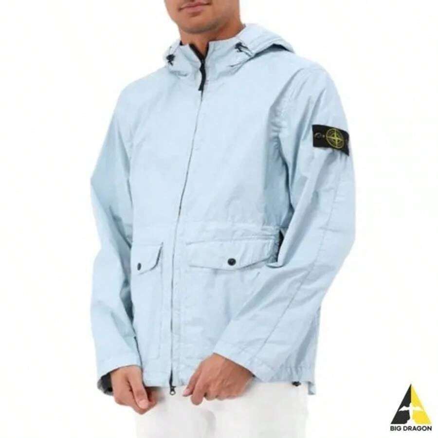 Stone Island Membrana 3L TC Hooded Jacket Sky Blue SHEIN USA