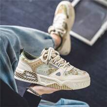 2024 年新款秋季男士韩版休闲运动鞋，透气潮流跑步鞋 - 綠色 - 查看 3