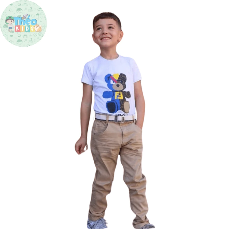 Young Boys Denim Tops - Màu be - Xem 1