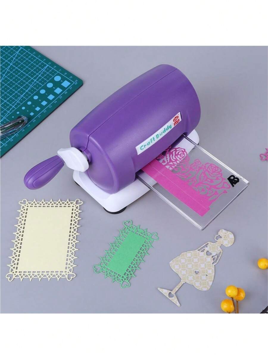 Portable Hand Embossing Machine Scrapbook Cutting Mold - TT137 purple - View 1