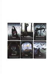 1 Set 4 Seasons Witch Oracle Cards Samhain Tarot Game - Black - View 5