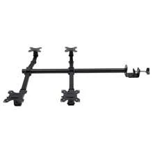 YUNRUX Monitor Mount 4 Monitors For 10-27 Inch Flat & Curved Screen, Monitor Desk Mount Height Adjustable, Tiltable, Swivelable, Rotatable, 9 Kg Per Arm, Black - Black - View 4