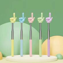 68 cm Teleskop-Fingerlese-Stab, Fingerlese-Stab, einziehbarer Fingerstab, Unterrichtsmaterial aus Edelstahl, ausziehbarer Leszeiger, Frühpädagogisches Werkzeug, Lehrerstab, Lesestift, Tafel, Klavier-Führungsstab, Lese-Zuhause-Unterricht, Lehrstab, Bürozeichenmarker, Schreibwaren, Geschenk für Feiertage