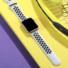Silikonarmband kompatibel mit Apple Watch Bändern 8 7 45mm 41mm 49 44mm 42mm 40mm 38mm, atmungsaktives Armband kompatibel mit Apple Watch Series 6 5 4 3 SE Ultra