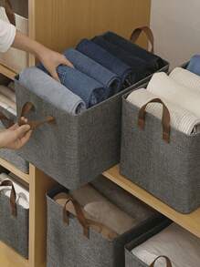Caja Organizadora Almacenamiento Closet Anaquel Estante - Gris - Ver 2