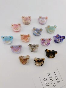 1/5 件装 3 厘米可爱熊猫醋酸纤维发爪，适合日常佩戴 - 彩色 - 查看 4