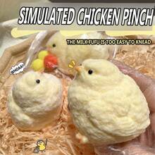 Handmade Squeeze Stress Relief Toy With Hen & Chick Design, Funny Squeeze Toy