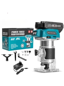 1 件电动木工修边机，手掌切割工具，手动工具修边机，木工修边机路由器工具，木工路由器，木工细木工，木工修边机，紧凑型木制手掌路由器，用于倒角木材或为木工挖孔 - 彩色 - 查看 10