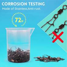 Fishing Swivels Snaps Set, Rolling Bearing Swivel With Duo Lock Snap Connector For Saltwater Freshwater Fishing