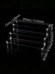 1pc Clear Multi-Purpose Display Rack - 1-5 Layers Transparent Storage For Perfumes, Cosmetics, Desserts, Handmade Anime Car Models And Blind Boxes - Acrylic Cologne Stand, Cupcake Holder - Perfect For Amiibo And POP Figurines, Food And Dessert Showcase, Cosmetics Supplier Item - Ideal Christmas And Halloween Present