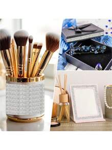 Cuộn ruy băng đính đá, Dải pha lê tự dính thời trang dài 1 yard, Băng keo cầu vồng lấp lánh dùng cho đồ thủ công DIY, trang trí đám cưới, trang trí xe hơi và điện thoại, phụ kiện làm đồ trang sức đa năng dễ sử dụng - Nhiều màu - Xem 7