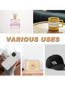 Cuộn ruy băng đính đá, Dải pha lê tự dính thời trang dài 1 yard, Băng keo cầu vồng lấp lánh dùng cho đồ thủ công DIY, trang trí đám cưới, trang trí xe hơi và điện thoại, phụ kiện làm đồ trang sức đa năng dễ sử dụng - Nhiều màu - Xem 6