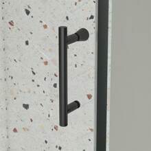 38-42" W X 71" H Pivot Shower Door, Glass Shower Door With 1/4" (6mm) Clear SGCC Tempered Glass, Matte Black Finish Shower Doors, Reversible Installation - Matte Black - View 3