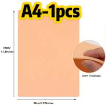 Láminas de práctica de tatuaje falso de piel rosa/amarilla de 3 mm-6x8 pulgadas/A4 (8x12 pulgadas) - Almohadillas de práctica de tatuaje de silicona suave, piel sintética para practicar tatuajes - Multicolor - Ver 20