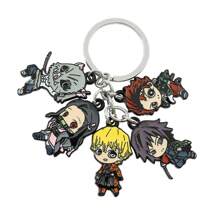 Bộ 5 huy hiệu tráng men hình anime Demon Slayer, móc khóa chibi, ghim cài kim loại hình hoạt hình dễ thương cho túi xách, ba lô, quần áo, quà tặng trang sức thời trang cho người yêu thích anime. - móc khóa hoạt hình anime - Xem 10
