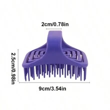 1 件装宠物清洁刷，带弧形空心手柄，高弹性，柔软刷毛，适合按摩 - 彩色 - 查看 5