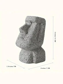 1 pieza Soporte de exhibición de gafas interesante, material de piedra de la Isla de Pascua, decoración de escritorio para el hogar u oficina, estante de almacenamiento de gafas, accesorios de gafas - montura de gafas - Ver 11