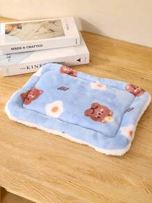 1 件卡通法兰绒宠物垫，厚实柔软温暖睡垫/脚垫，适合 4 季，可翻转设计，舒适 - 彩色 - 查看 15