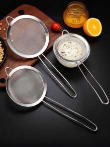 Kit 3 Sieves Metal Strainer 8CM 10CM 12CM Kitchen Sieve - 查看 8