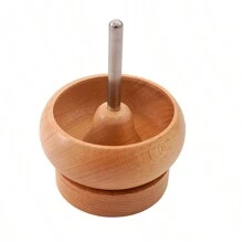 珠宝制作木制珠子旋转器、粘土珠子旋转器、珠宝制作快速串珠粘土珠子旋转器、DIY 手链、项链 - 杏色 - 查看 11
