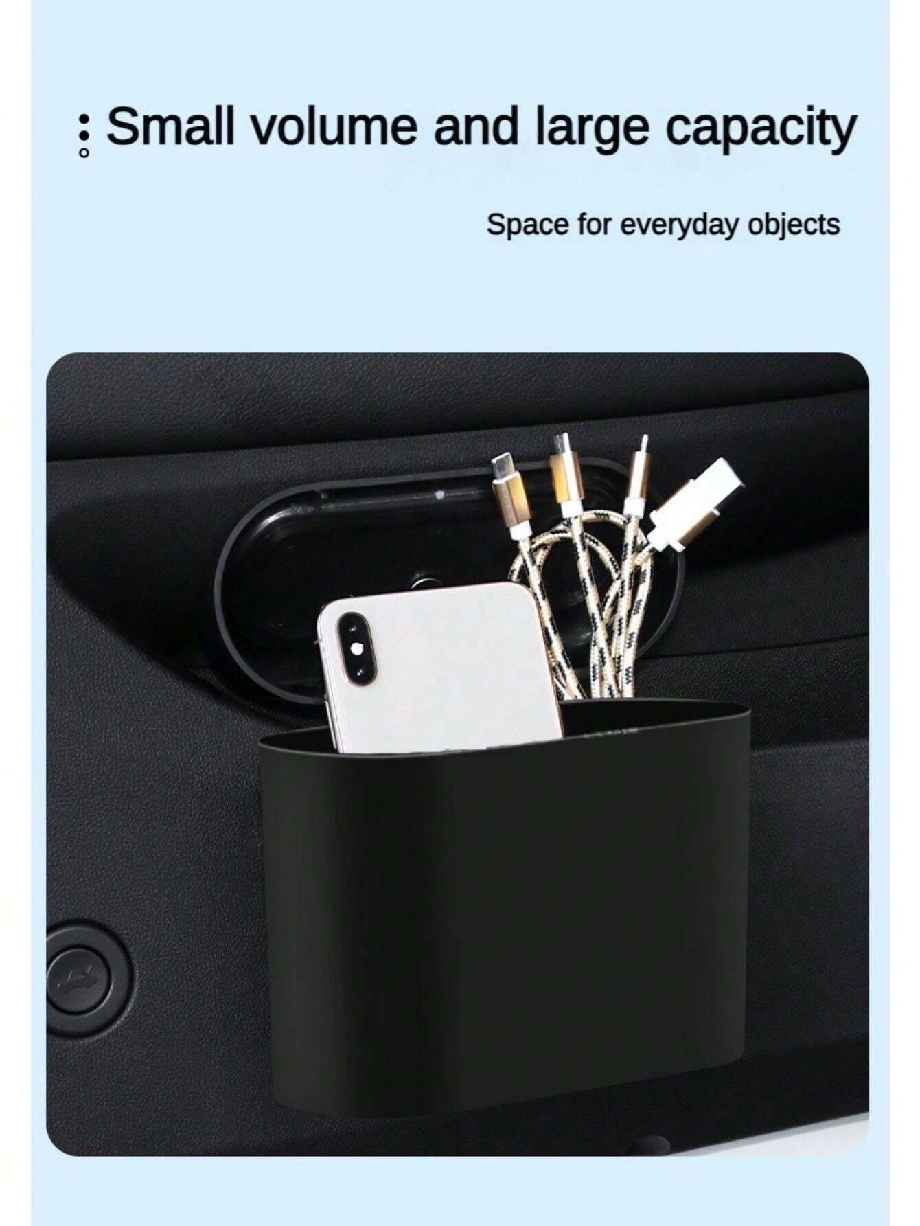 Black Flip Top Trash Can, Hangable Car Door, Trash Can, Car Seatback