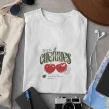 luvize Kit - 2 Printed Women's T-Shirts, Basic, Slim, 100% Cotton, Super Comfortable, Premium Fabric - 黑與白 - 查看 4