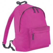 Bagbase Fashion Backpack / Rucksack (18 Litres) (Fuchsia/Graphite) - Pink - View 2