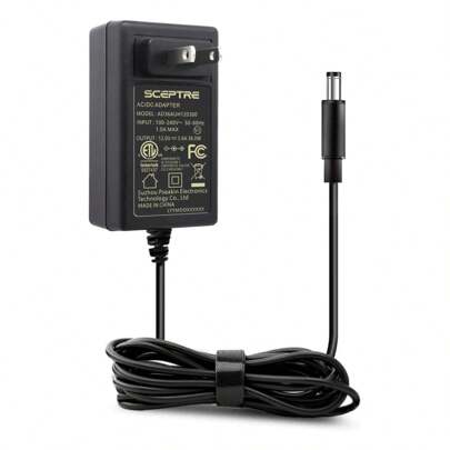 AC Adapter 12V-3A Power Cord 5.5mm X 2.1mm Male Universal Power Supply With US Plug, 36W AC/DC Converter UL/FCC Certified